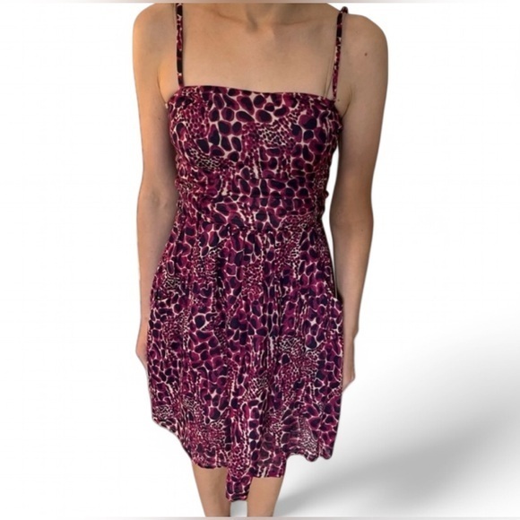 Lilly Pulitzer Anna Lynne Giraffe Print Dress, Size Xs. Pink/Purple/Navy/White